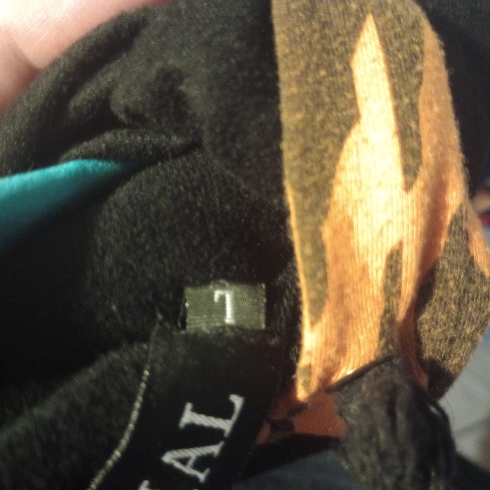 Source Unknown Black And Orange Varsity Jacket - image 2